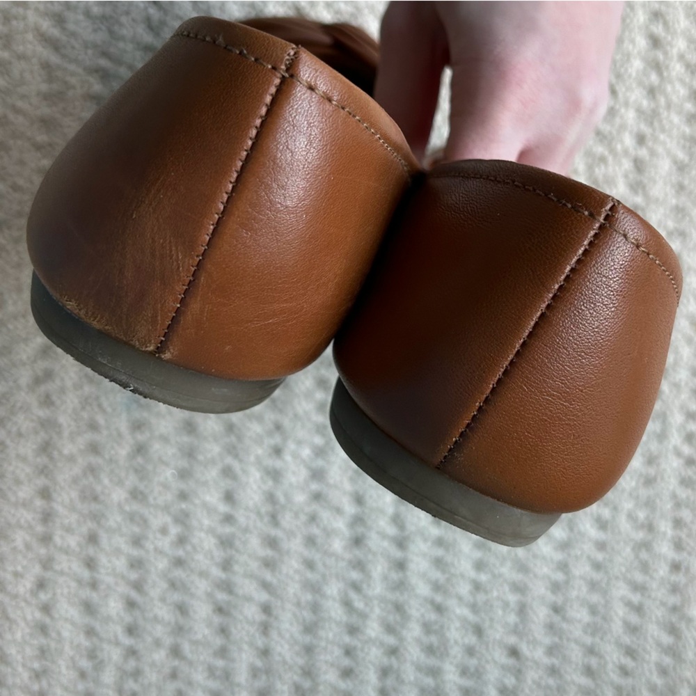 Earth Origins Tan Knotted Leather Ballet Flats - Picture 8 of 12